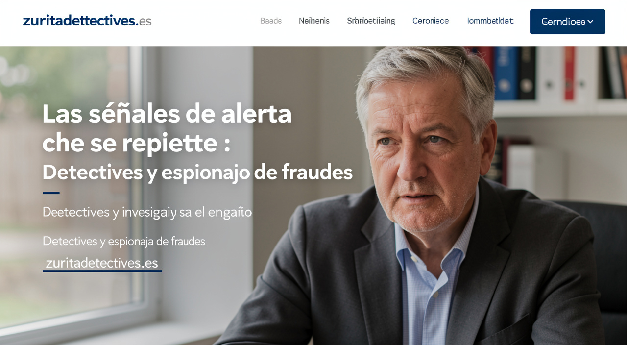 Las señales de alerta que se repiten : Detectives y espionaje de fraudes · zuritadetectives.es